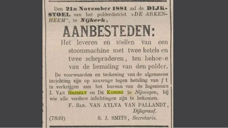 Advertentie in krant