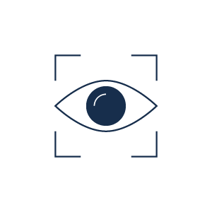 Icoon met een oog in kader