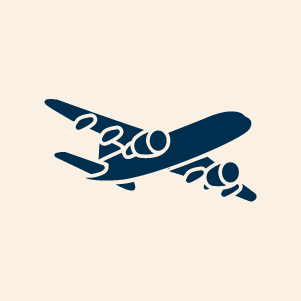 Luchtvaartpictogram met vliegtuigsymbool