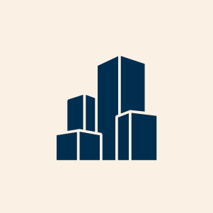 Eenvoudige lijntekeningen van stedelijke gebouwen