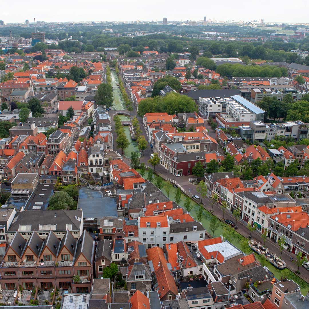 Luchtfoto van Delft
