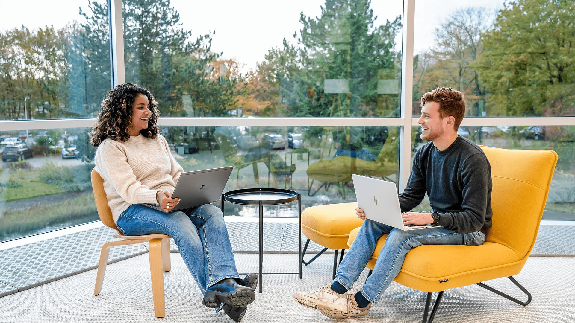 colleagues sitting together