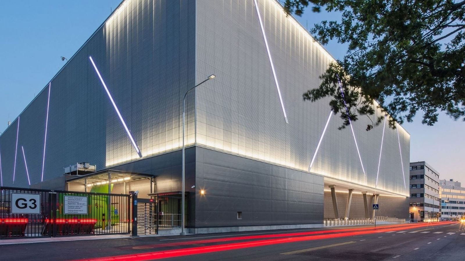 De buitenkant van een datacenter.