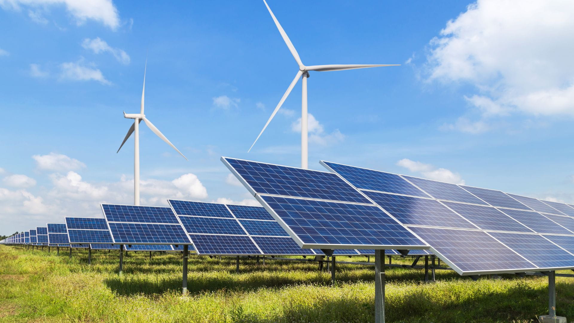 Zonnepanelen en windmolens