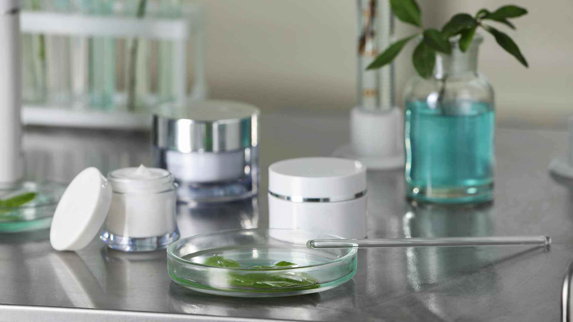 Close-up van cosmetische producten