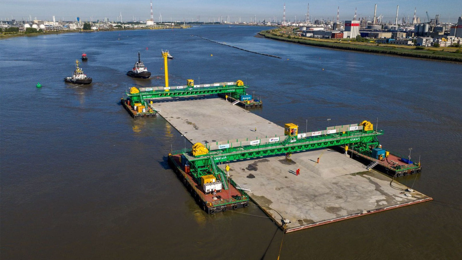 Eerste tunneldeel van de Scheldetunnel