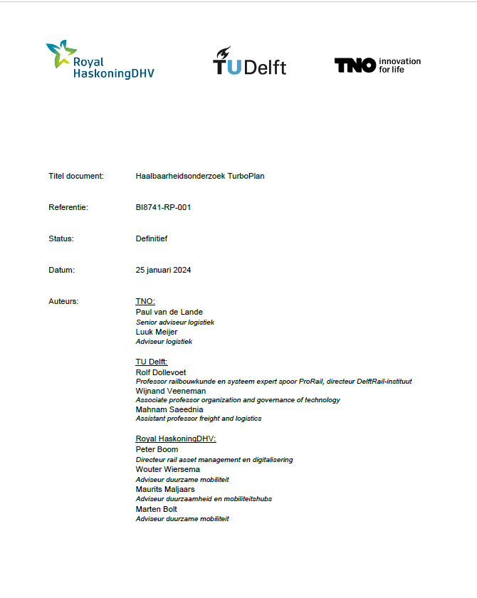 Haalbaarheidsonderzoek TurboPlan