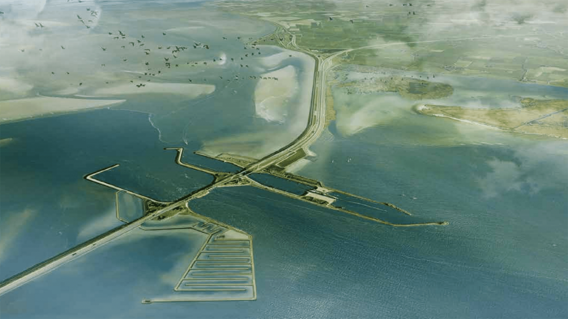 Kornwerderzand - luchtfoto