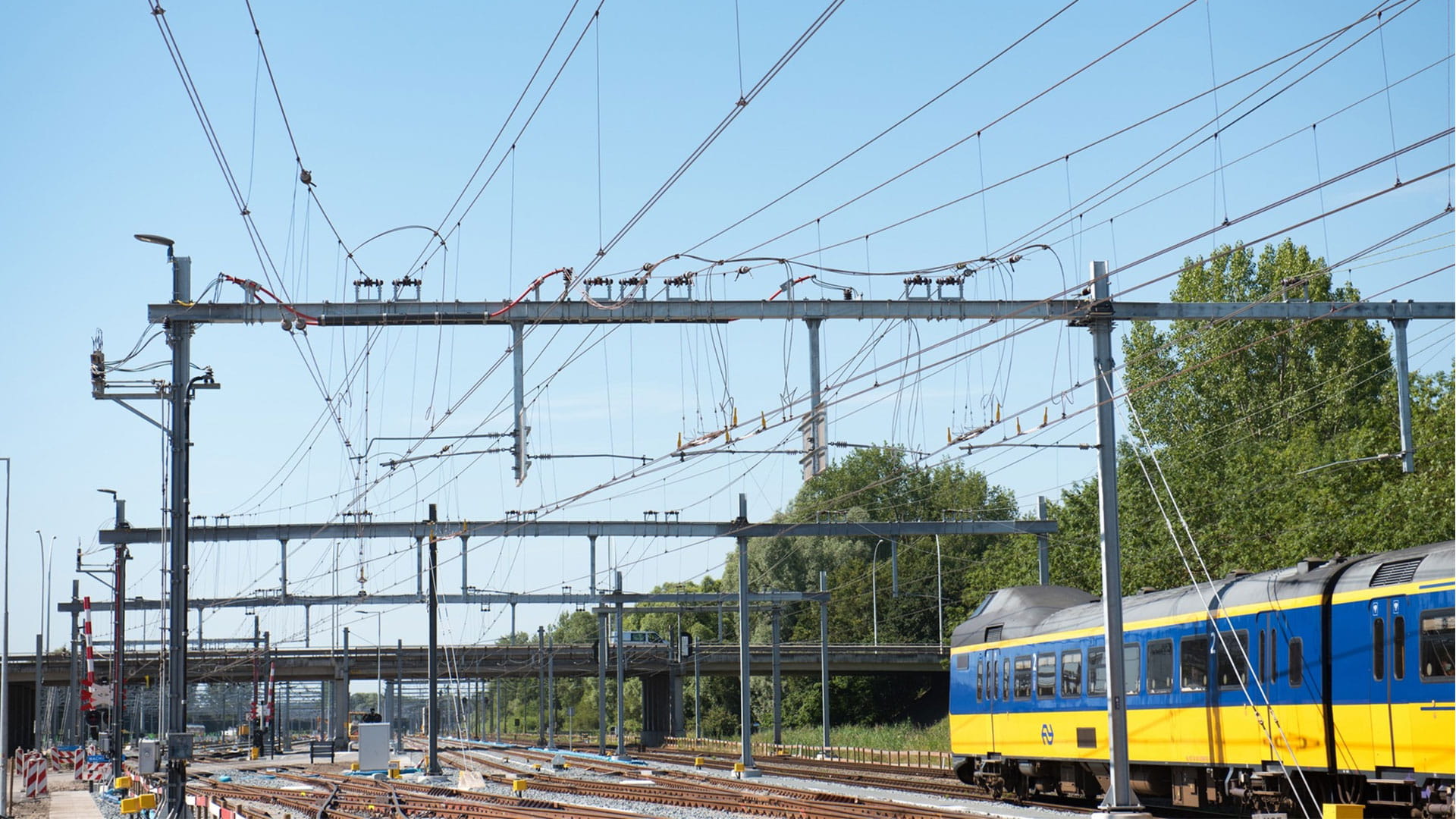 Train and overhead lines