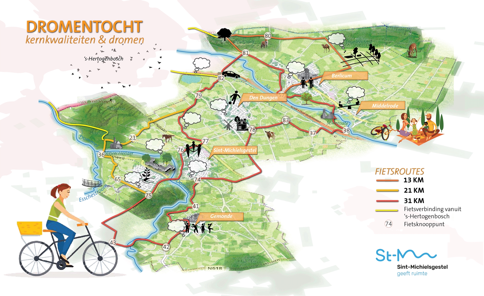 Visualisatie Dromentocht kaart