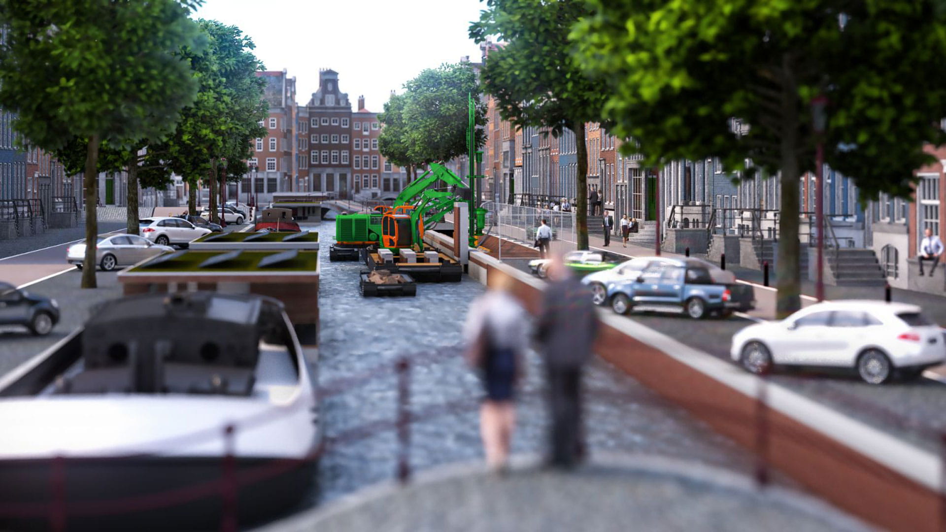 brouwersgracht amsterdam innovatieve werkzaamheden verniewen kademuur