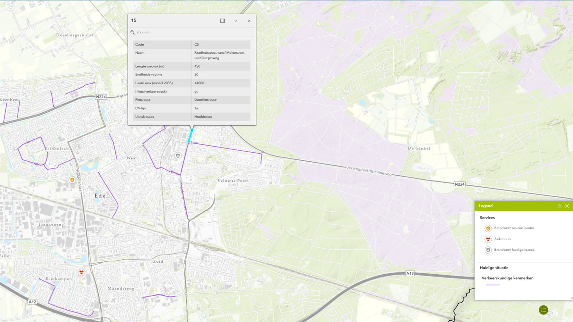 GIS analyse verkeer in Ede ten behoeve van GOW30 keuzes