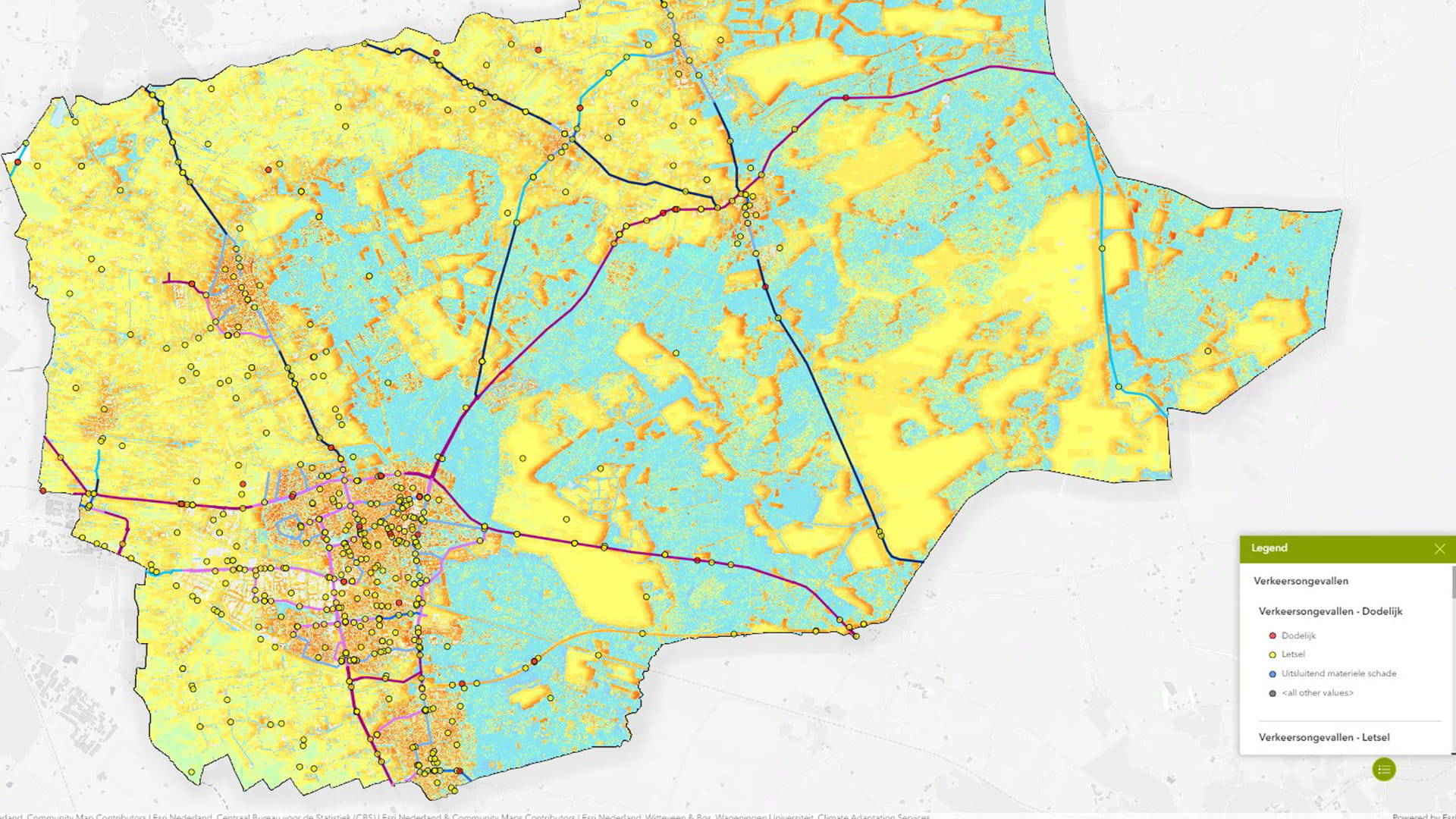gemeente Ede GIS analyse hittestresskaart ten behoeve van GOW30