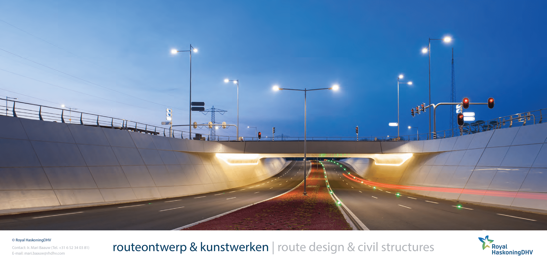 Architectuur routeontwerp en kunstwerken