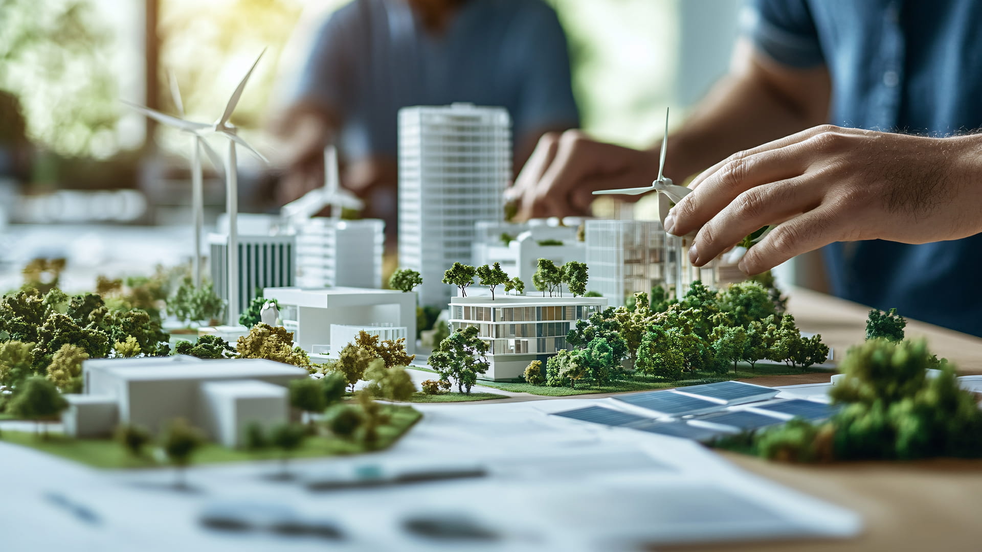 consultants werken aan een energiemasterplan voor gebouwen