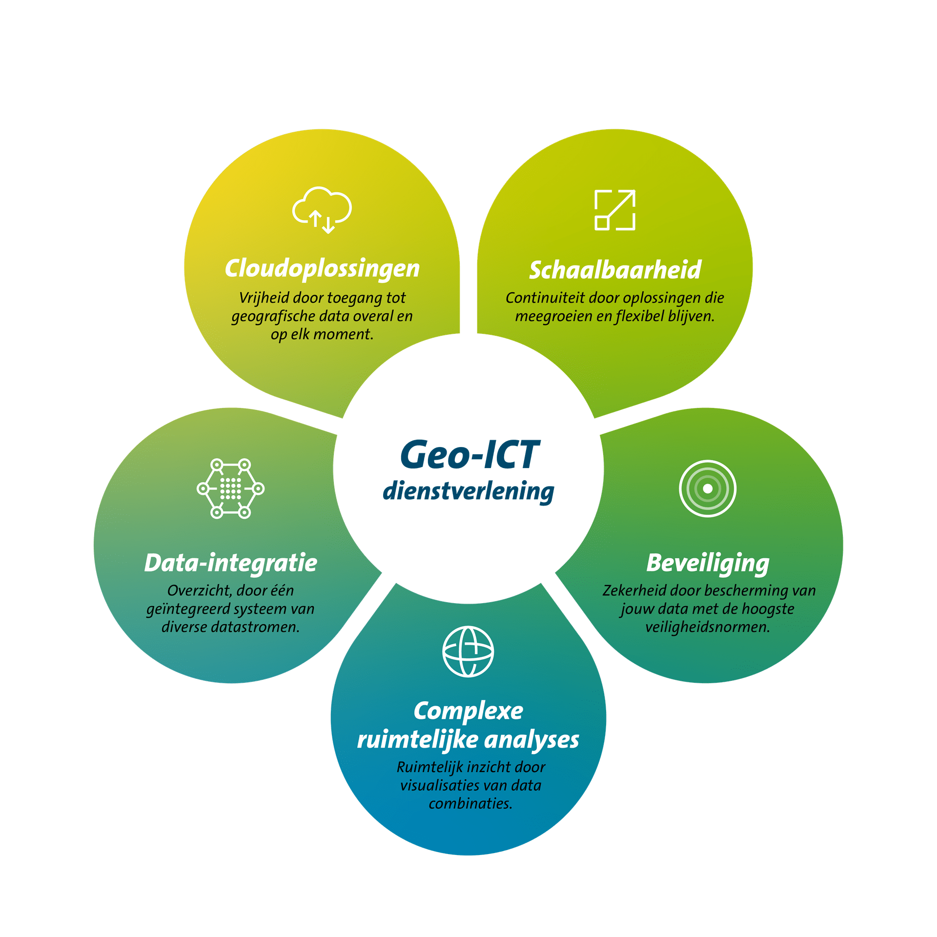 Bloem met 5 fundamenten van Geo-ICT